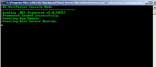 Server starts and runs